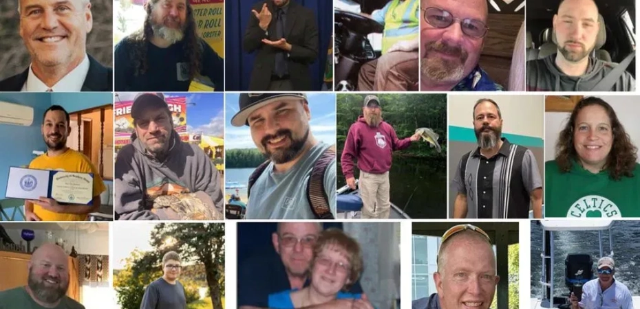 A collage of adults, mostly men, in casual settings—some smiling, others posing—captures the Main Reason to Wake Up America.